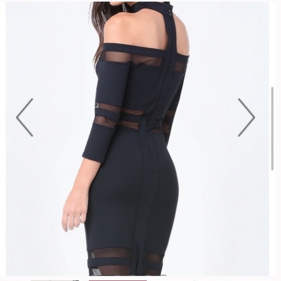 π€ BEBE OFF SHOULDER π€ MESH INSERT - Picture 5 of 7